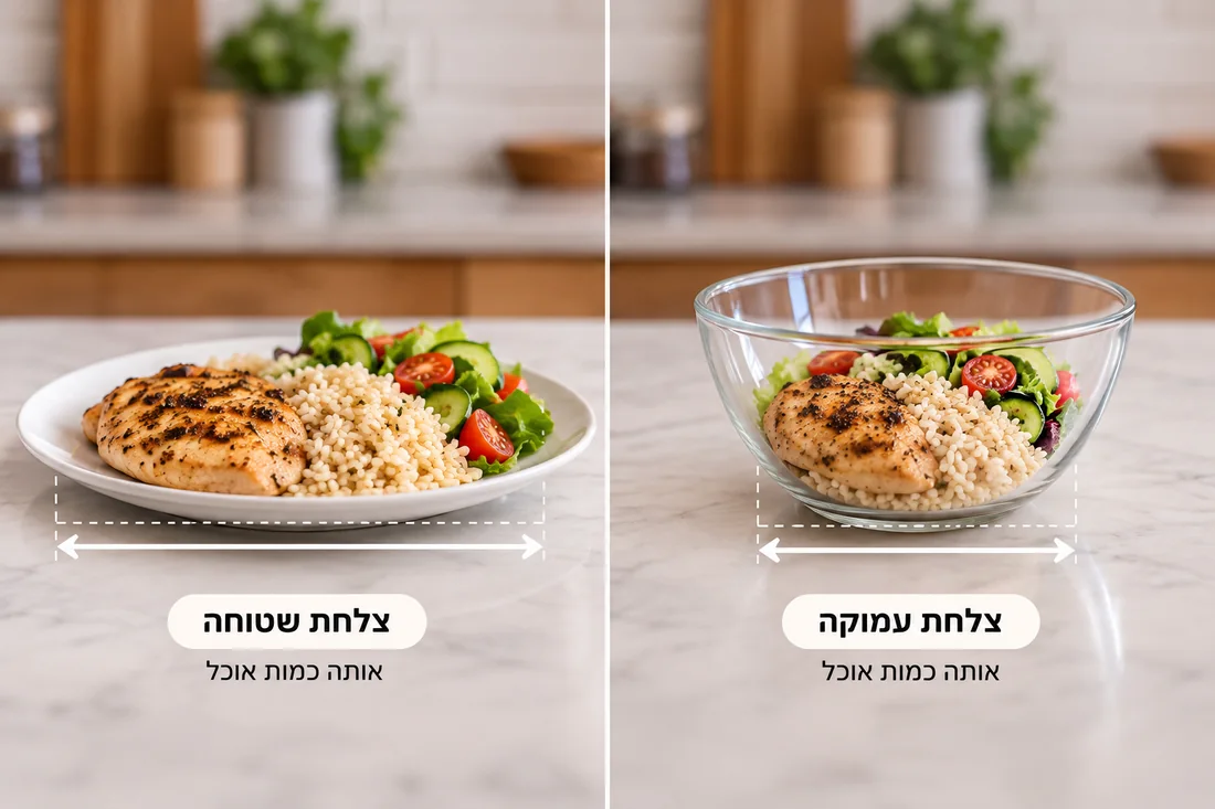 צלחת שטוחה לעומת צלחת עמוקה
